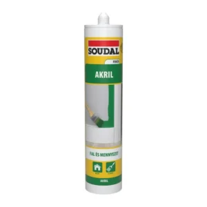 Soudal akril fehér festhető tömítő 280ml szegélylécek és ablakpárkányok repedéseinek tömítésére
