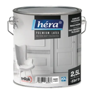 Héra Prémium Latex beltéri falfesték 2,5 és 5 literes kiszerelésben