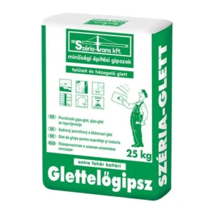 Széria glett extra fehér beltéri glettelőgipsz 0-10 mm rétegvastagságig falak és gipszkartonok simításához
