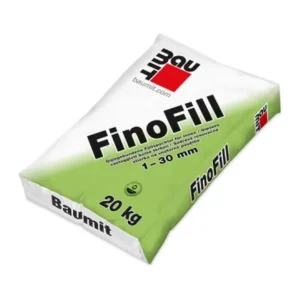 Baumit FinoFill zsákos vakoló 1-30 mm vastagságig egyenetlen falakra.