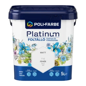 Poli-Farbe Platinum foltálló konyha és fürdőszoba falfesték, penészgátló, fehér