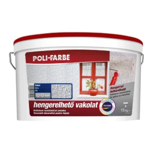 Poli-Farbe hengerelhető vakolat 15 kg – kül- és beltérre