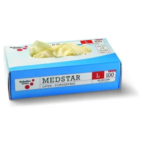 Schuller Medstar Latex PF púdermentes latex kesztyű, 100 db – L és XL