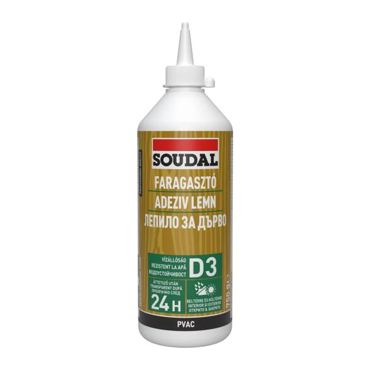 Soudal 65A vízálló faragasztó D3 flakon