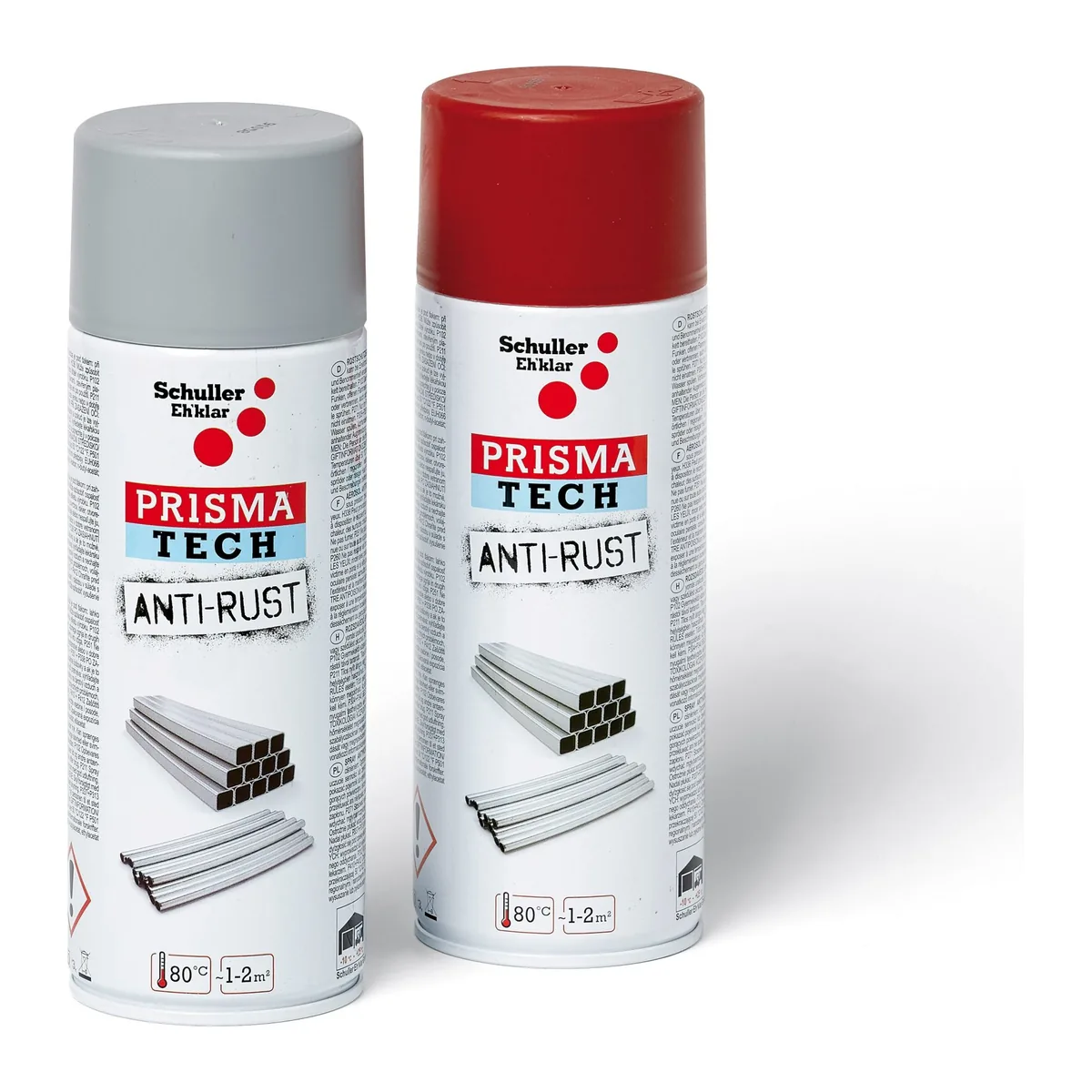 Prisma Tech Anti-Rust rozsdagátló festékspray 400 ml szürke és vörös
