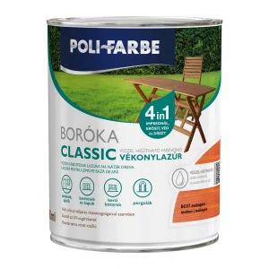 Poli-Farbe Boróka Classic fabevonó lazúr – alapozó és bevonó egyben, 0,75 és 2,5 L