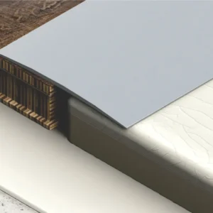 Öntapadós burkolatváltó profil, ezüst – 120 mm, alumínium