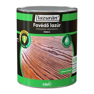 Lazurán oldószeres vékony lazúr 3in1, kültéri fára, 0,75 l és 2,5 l