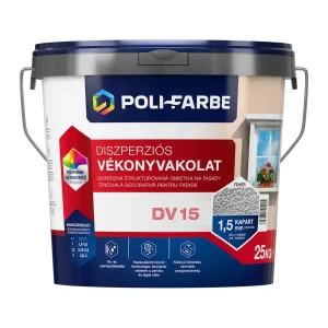 Poli-Farbe diszperziós homlokzati nemesvakolat (vékonyvakolat) 5 és 25 kg