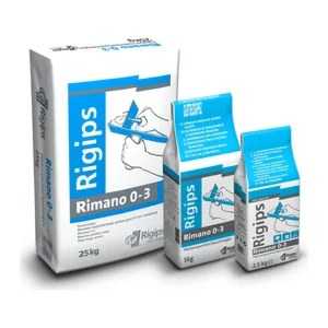 Rigips Rimano 0-3 glettelőgipsz 2,5 és 5 kg – beltéri, 0–3 mm