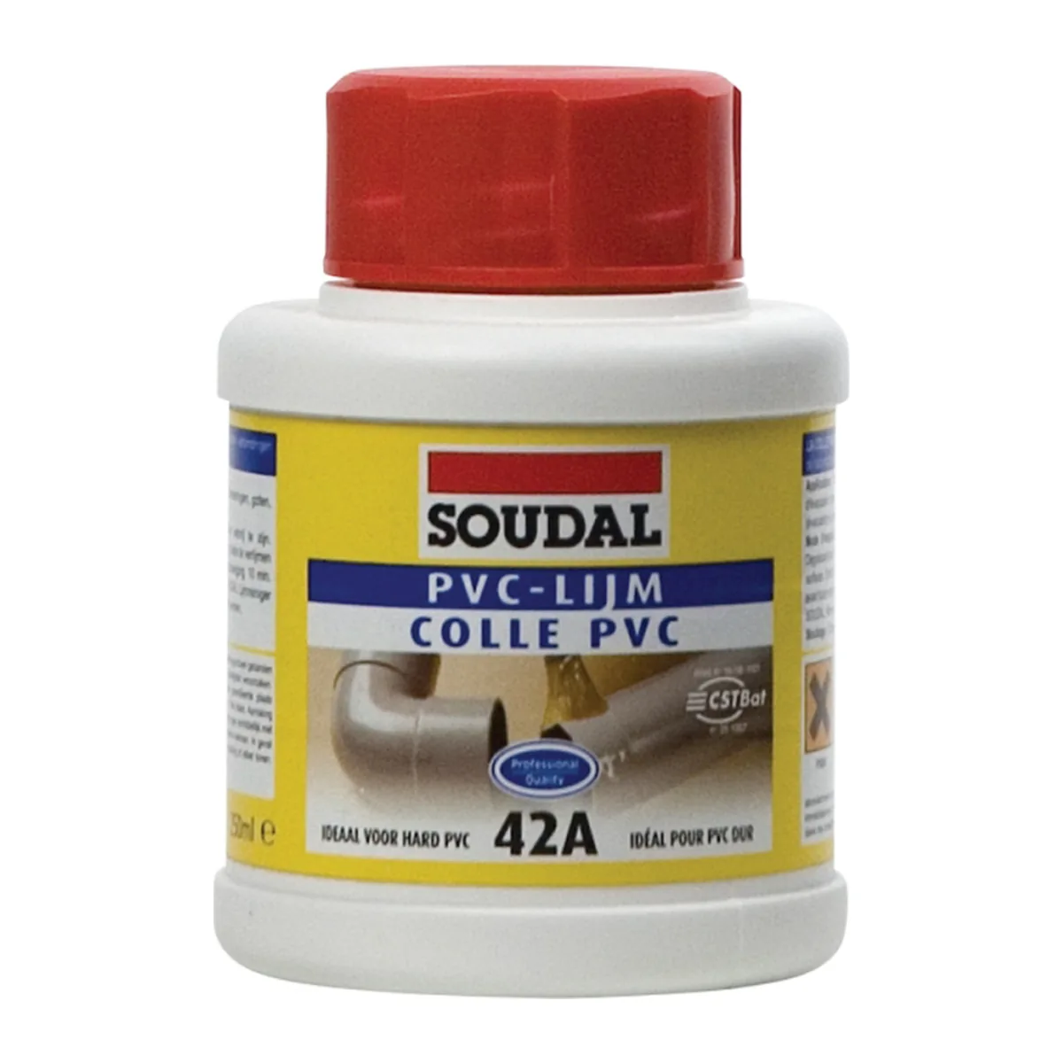 Soudal 42A PVC ragasztó 250 ml PVC csövekhez és csatornákhoz
