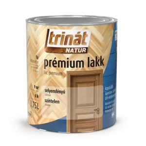 Trinát Natur Prémium lakk, színtelen, selyemfényű és magasfényű, kopásálló parkettalakk