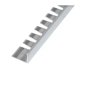Csempeélvédő szögletes, hajlítható (L profil), eloxált és natúr ezüst – 8–10 mm, alumínium