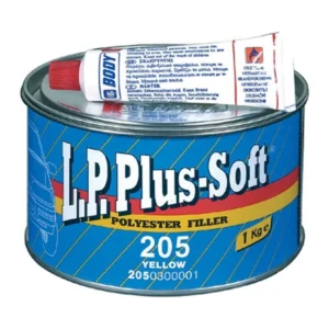 Body L.P. Plus Soft sárga poliészter spatula kitt edzővel, 1 kg