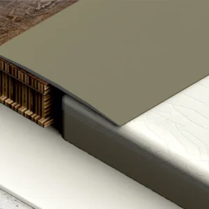 Öntapadós burkolatváltó profil, pezsgő – 120 mm, alumínium