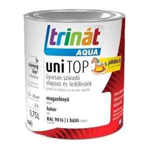 Trinát Aqua uniTOP magasfényű zománcfesték, fehér