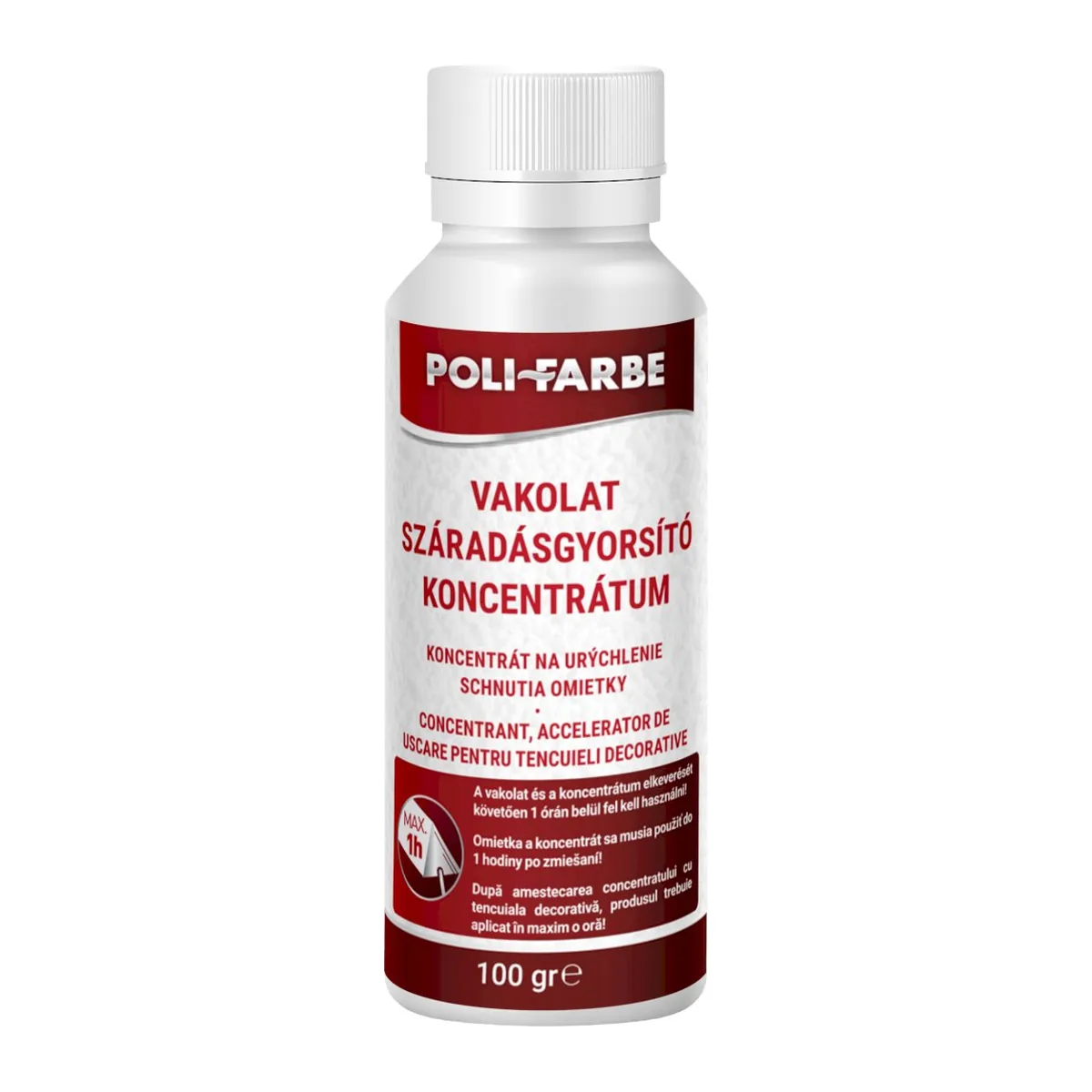 Poli-Farbe vakolat száradásgyorsító koncentrátum 100 g hideg időben végzett vakoláshoz