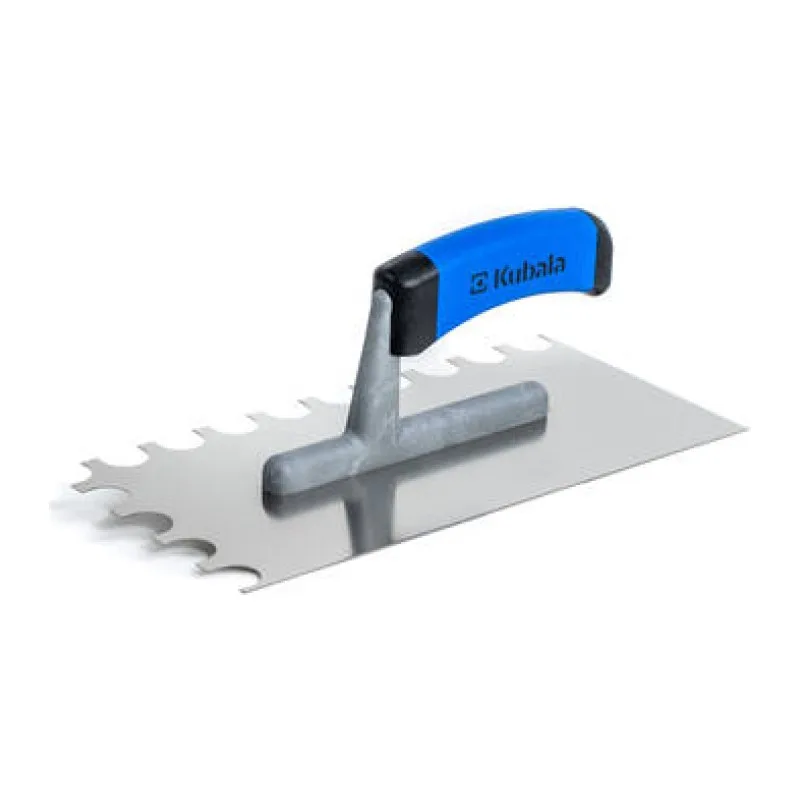 Kubala INOX félkörös fogazott glettvas 120×270 mm, 20×15 mm
