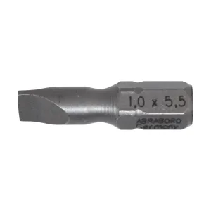 ABRABORO SUPRA lapos bit, 0,8 x 5,5 és 1,2 x 6,5 mm, 25 mm