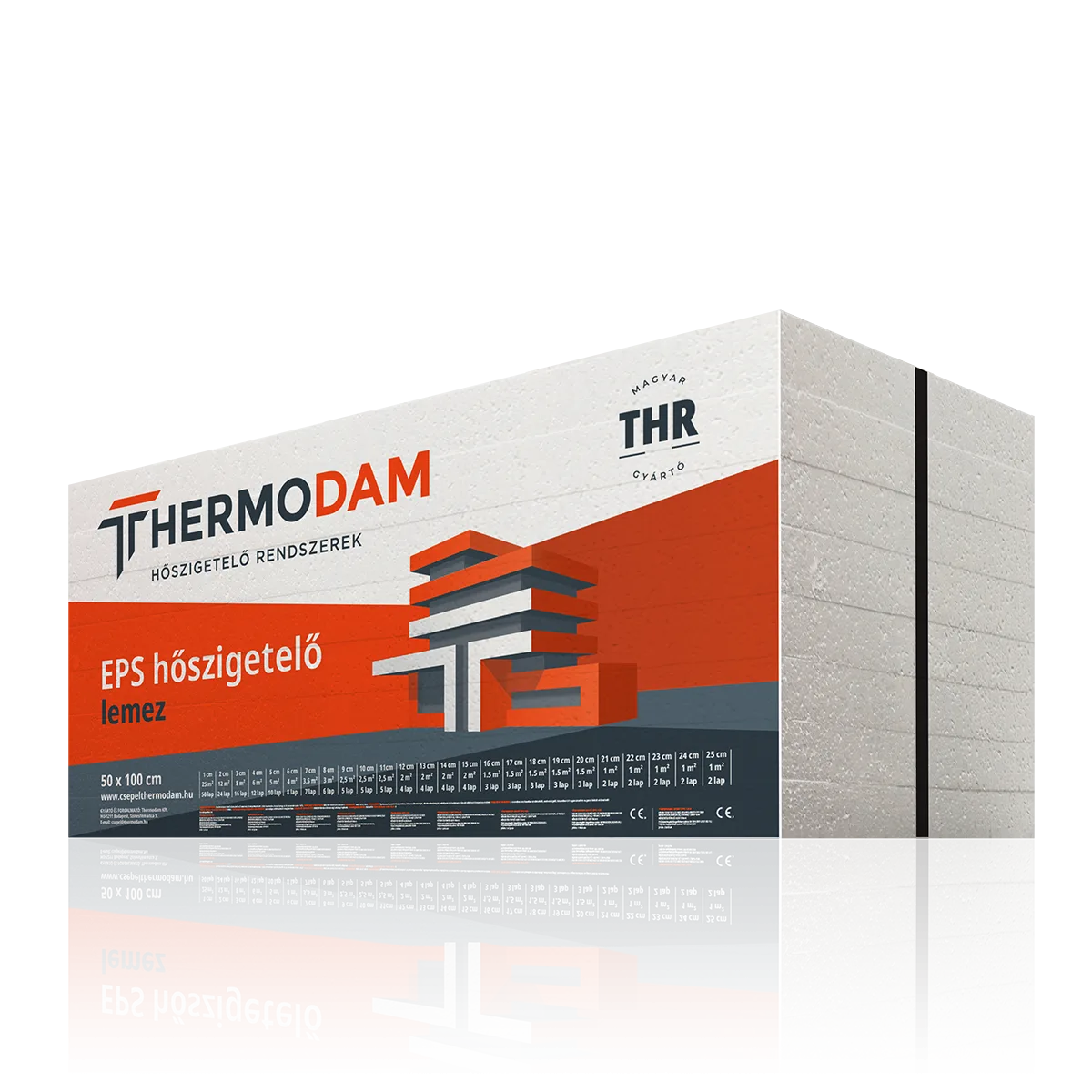 Thermodam EPS 150 terhelhető hőszigetelő polisztirol lemez