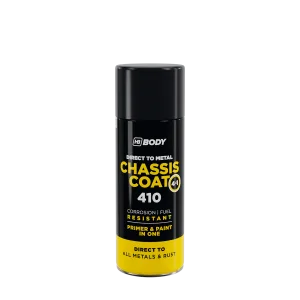HB Body 410 Chassis Coat alapozó és fedőfesték egyben spray, 400 ml – 13 színben
