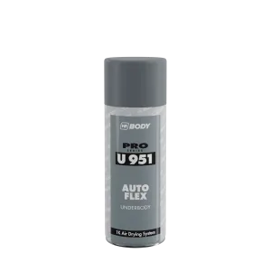 HB Body U951 Autoflex átfesthető alvázvédő spray, 400 ml – fehér, fekete, szürke