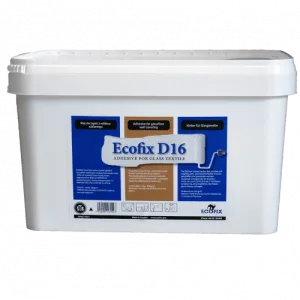 Ecofix D16 kész tapétaragasztó üvegszövethez és üvegfátyolhoz, 16 l vödör