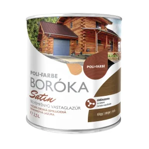 Poli-Farbe Boróka Satin selyemfényű vastaglazúr, fehér, 0,75 l