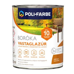 Poli-Farbe Boróka vastaglazúr, oldószeres, 0,75 l és 2,5 l