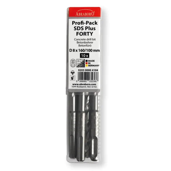 ABRABORO SDS Plus FORTY 4 élű betonfúró, 6–14 mm