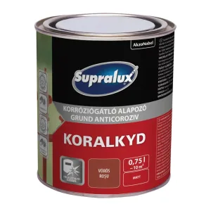 Supralux Koralkyd korróziógátló alapozó vörös 0,75 l – vasra, acélra