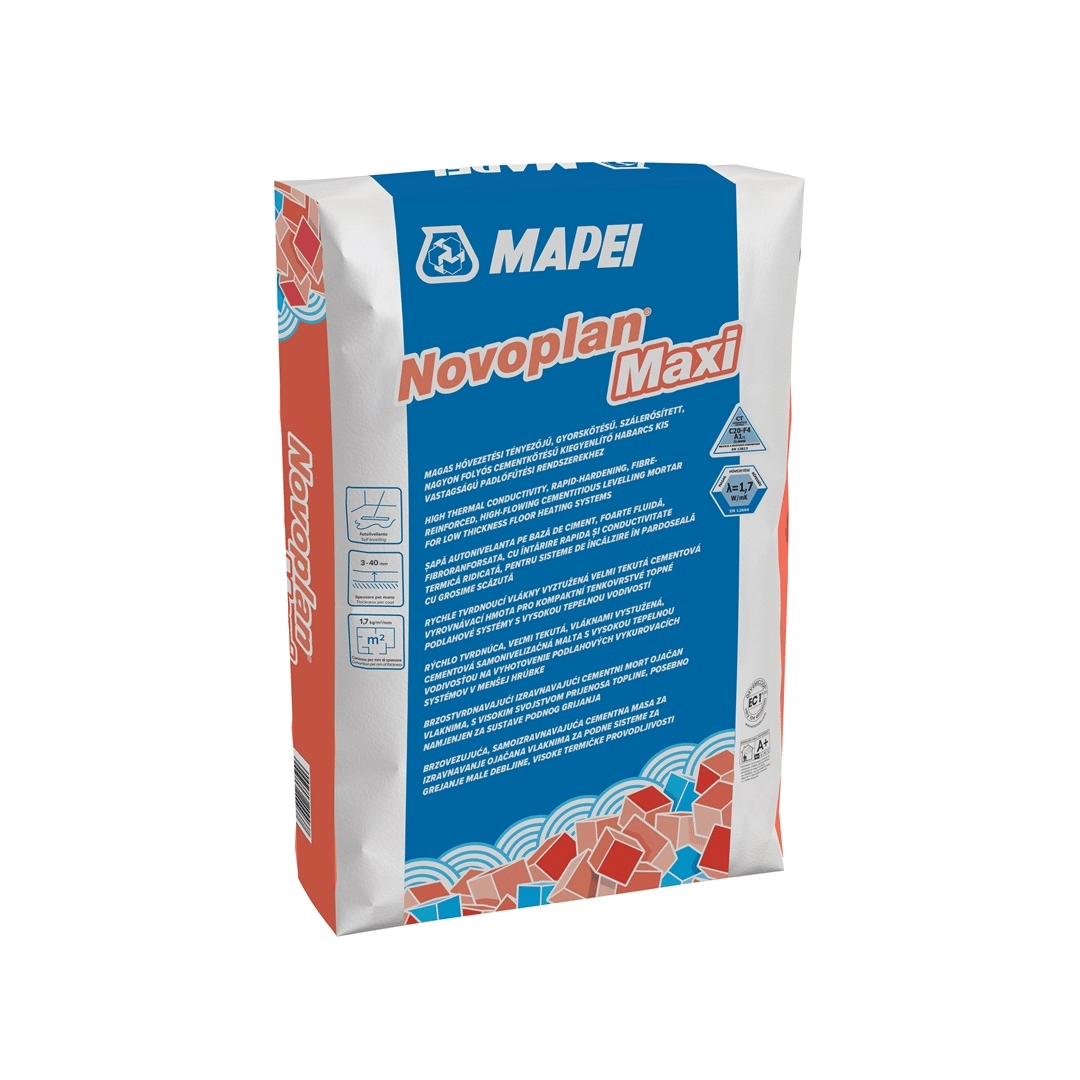 MAPEI Novoplan Maxi önterülő aljzatkiegyenlítő padlófűtéshez