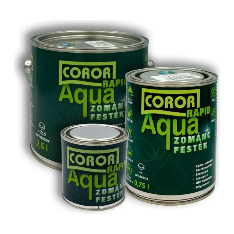 COROR Rapid Aqua zománcfesték, vízbázisú, antracit RAL 7016